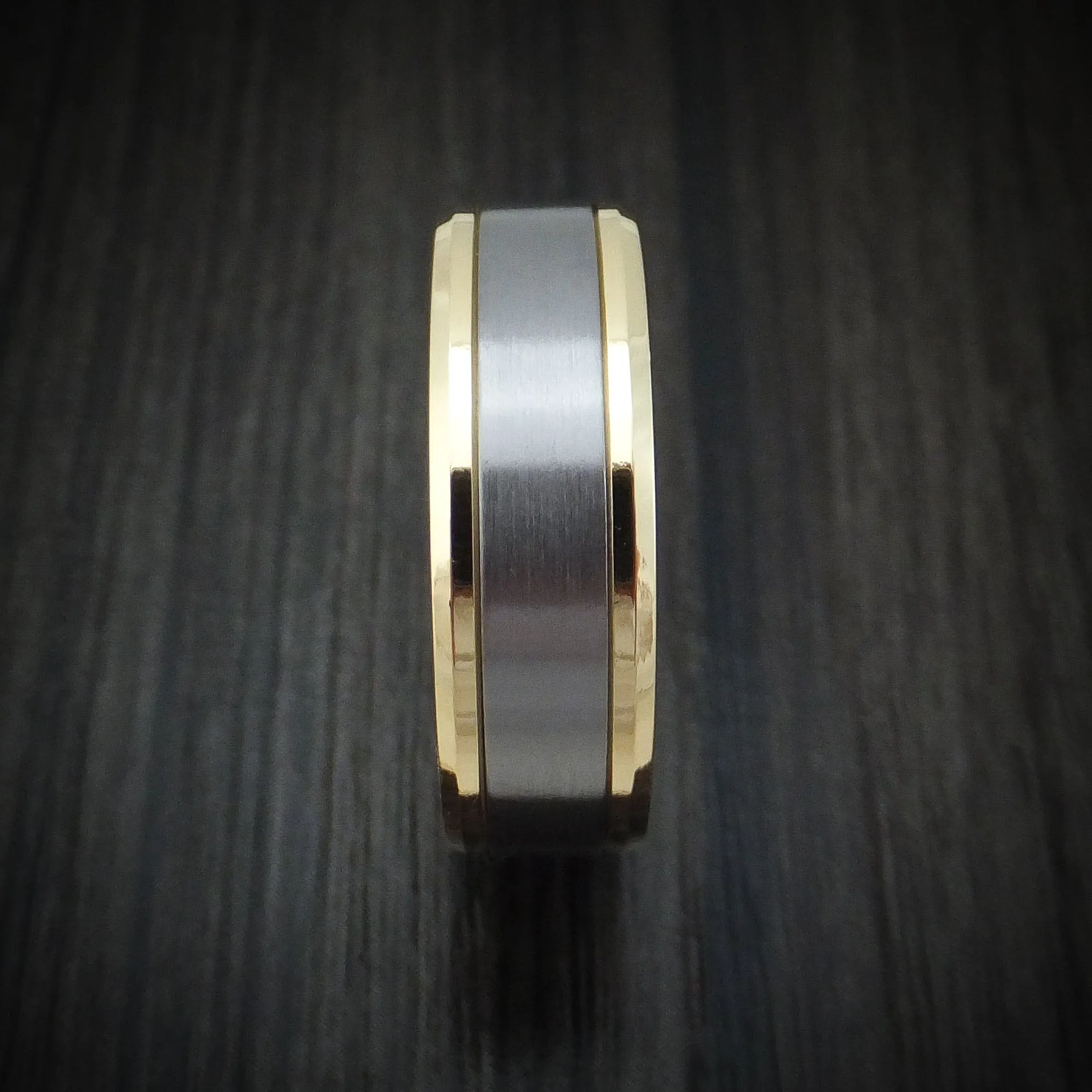 14K Yellow Gold and Tantalum Men's Ring