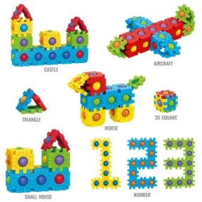 2 In1 Blocks Puzzle Toy   Fidget Bubbles