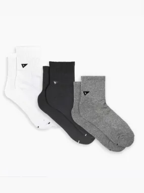 Ankle Sock 3 Pack - White/Black/Grey