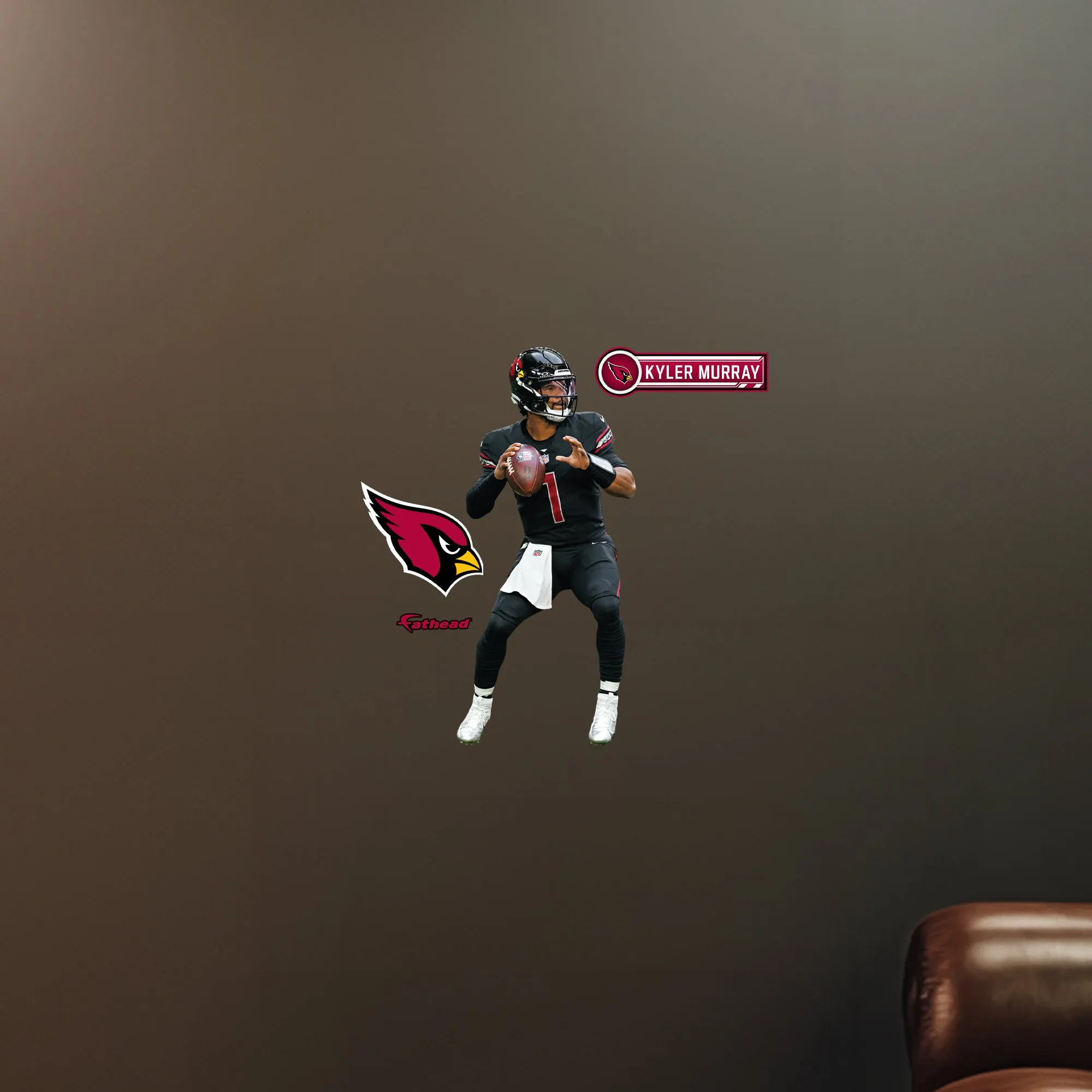 Arizona Cardinals: Kyler Murray Black Jersey        - Officially Licensed NFL Removable     Adhesive Decal