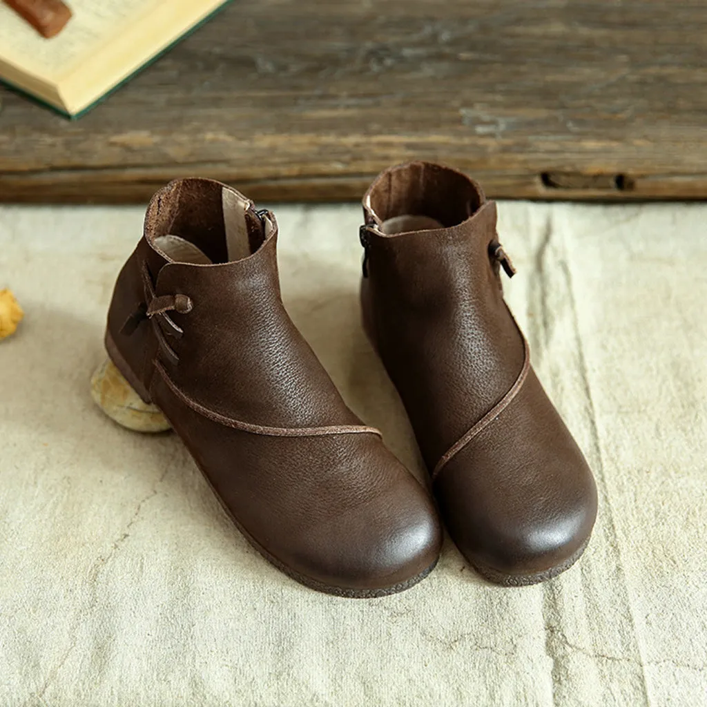 Autumn Handmade Leather Retro Boots | Gift Shoes