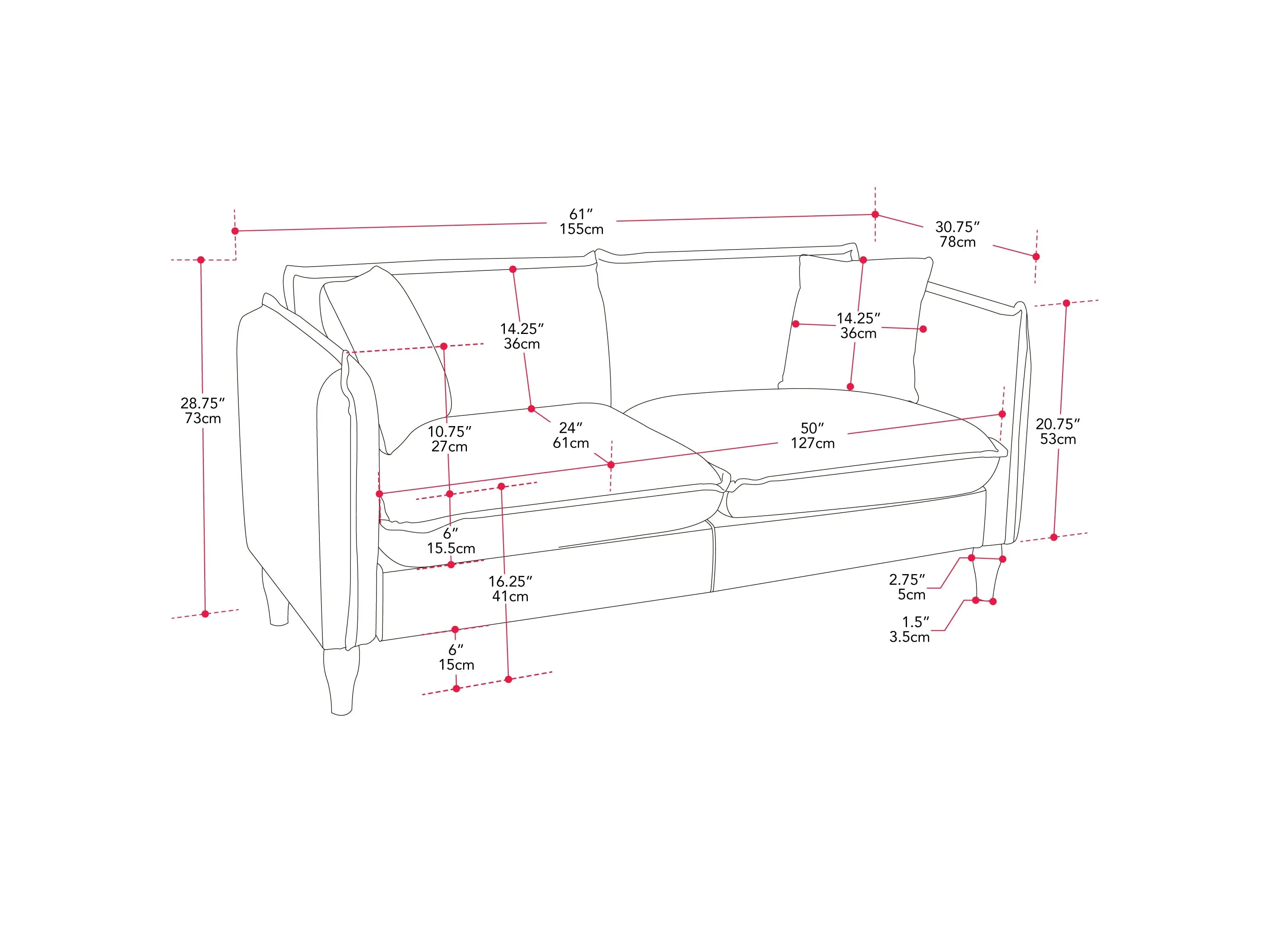 Boucle Loveseat