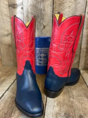 Buffalo Navy & Red Stitched Tres Outlaws Boot Men's Classic 3633