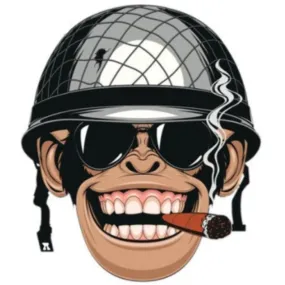 Cigar Biker Guy Motorcycle Helmet Sticker