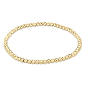 classic gold 3mm bead bracelet