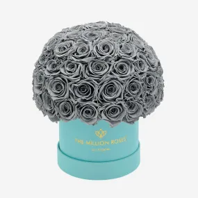 Classic Mint Green Suede Superdome Box | Pastel Grey Roses