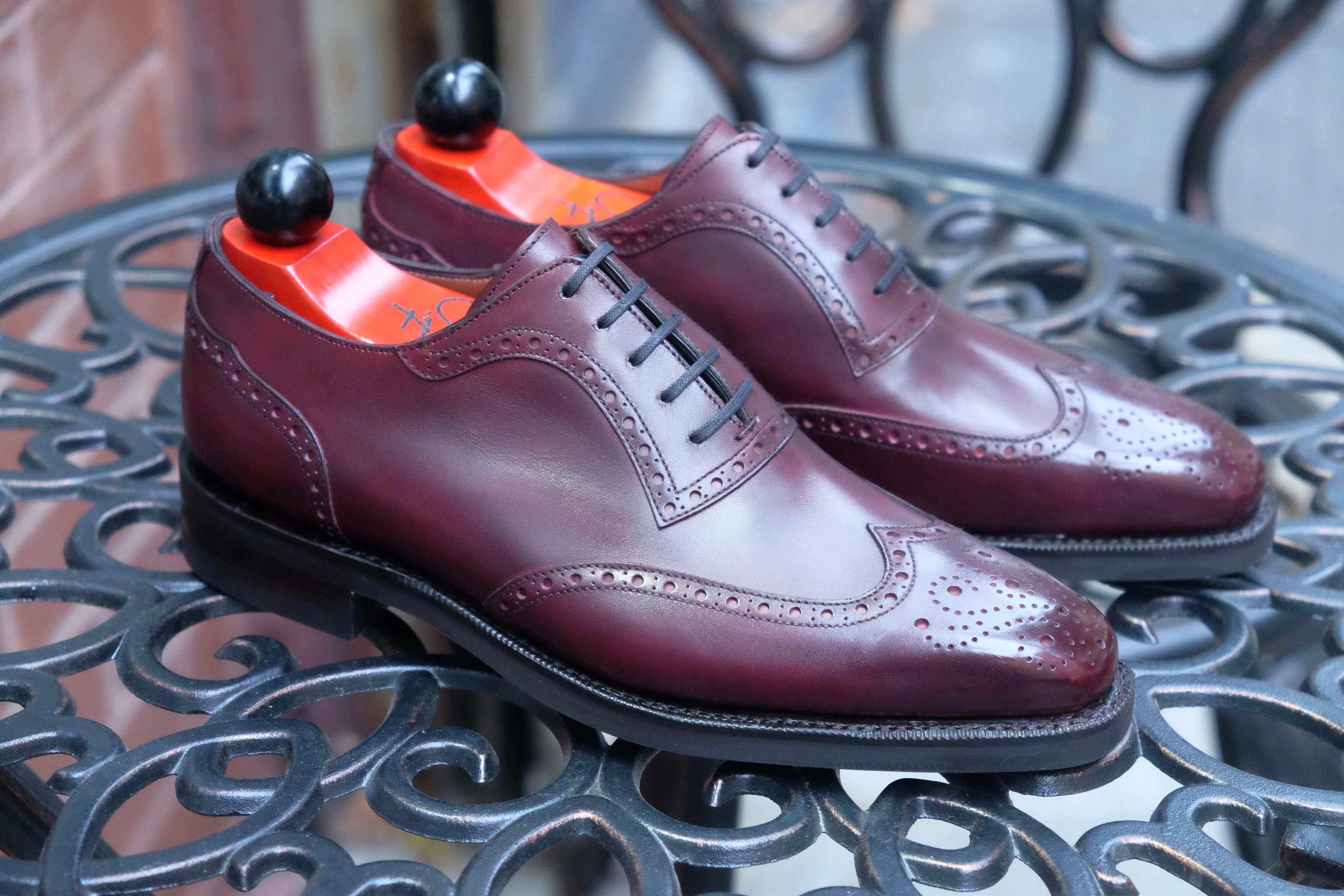 Couer d'Alene - MTO - Sangria Calf - MGF Last - Double Country Rubber Sole