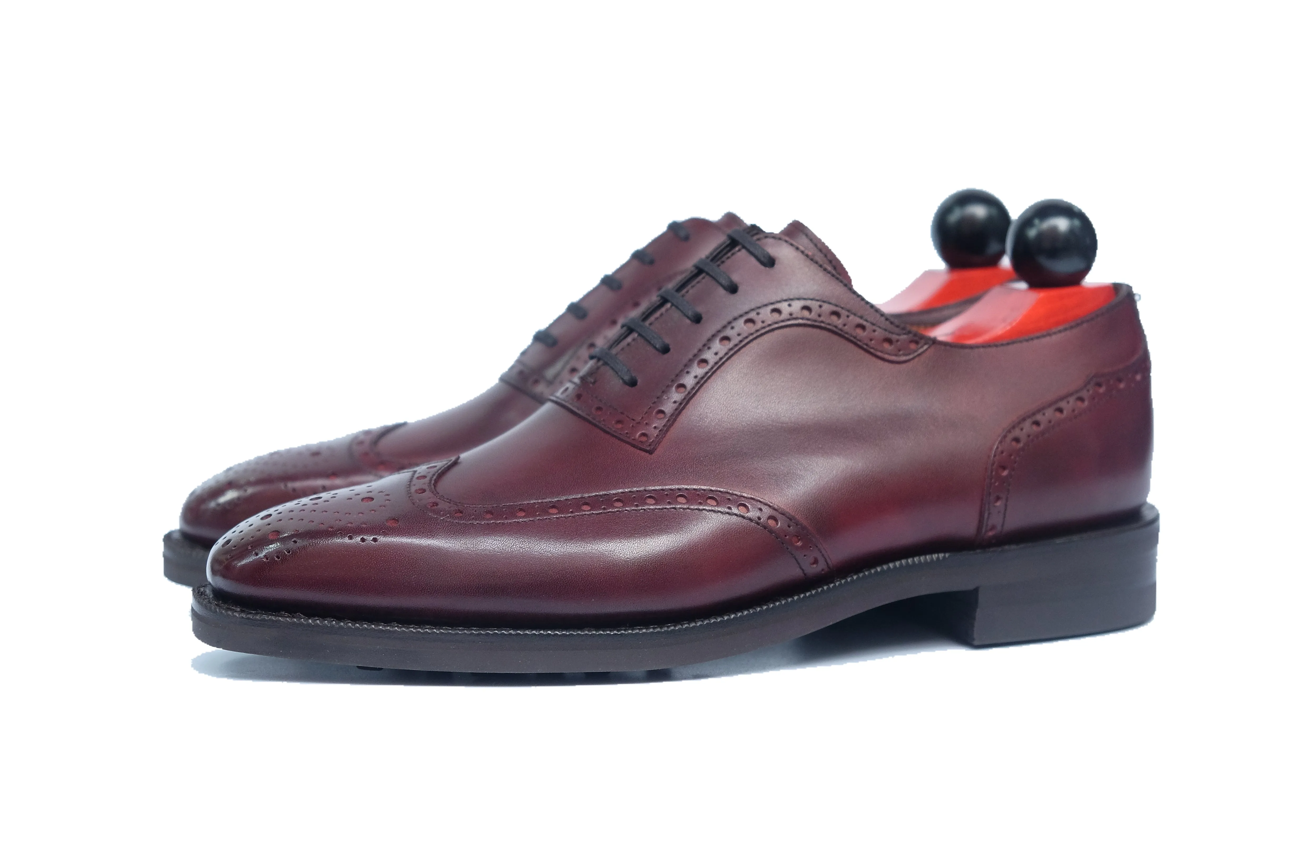 Couer d'Alene - MTO - Sangria Calf - MGF Last - Double Country Rubber Sole