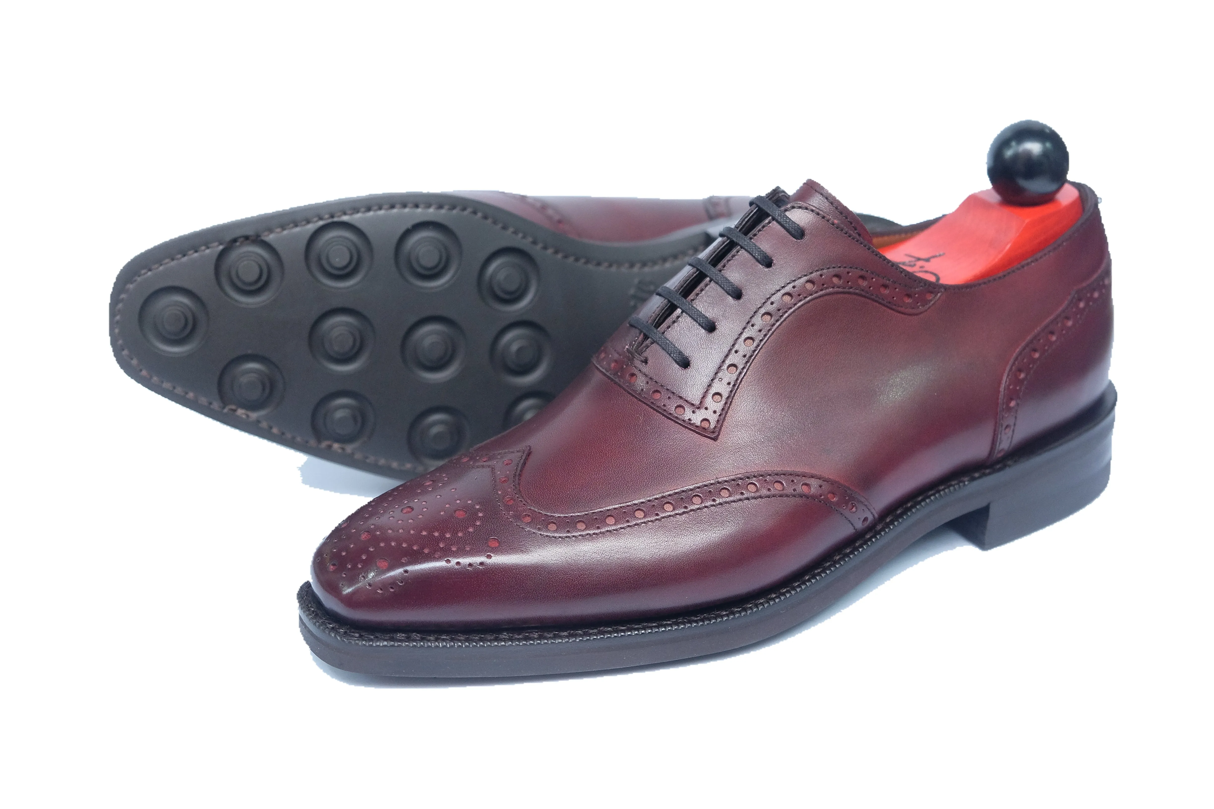 Couer d'Alene - MTO - Sangria Calf - MGF Last - Double Country Rubber Sole