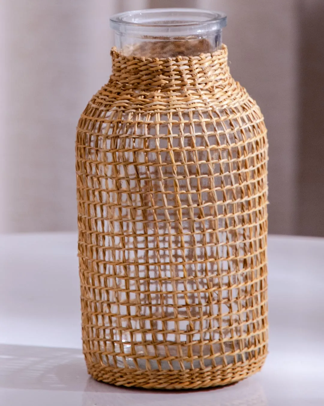 'Crafting Comfort' Macrame Glass Vase