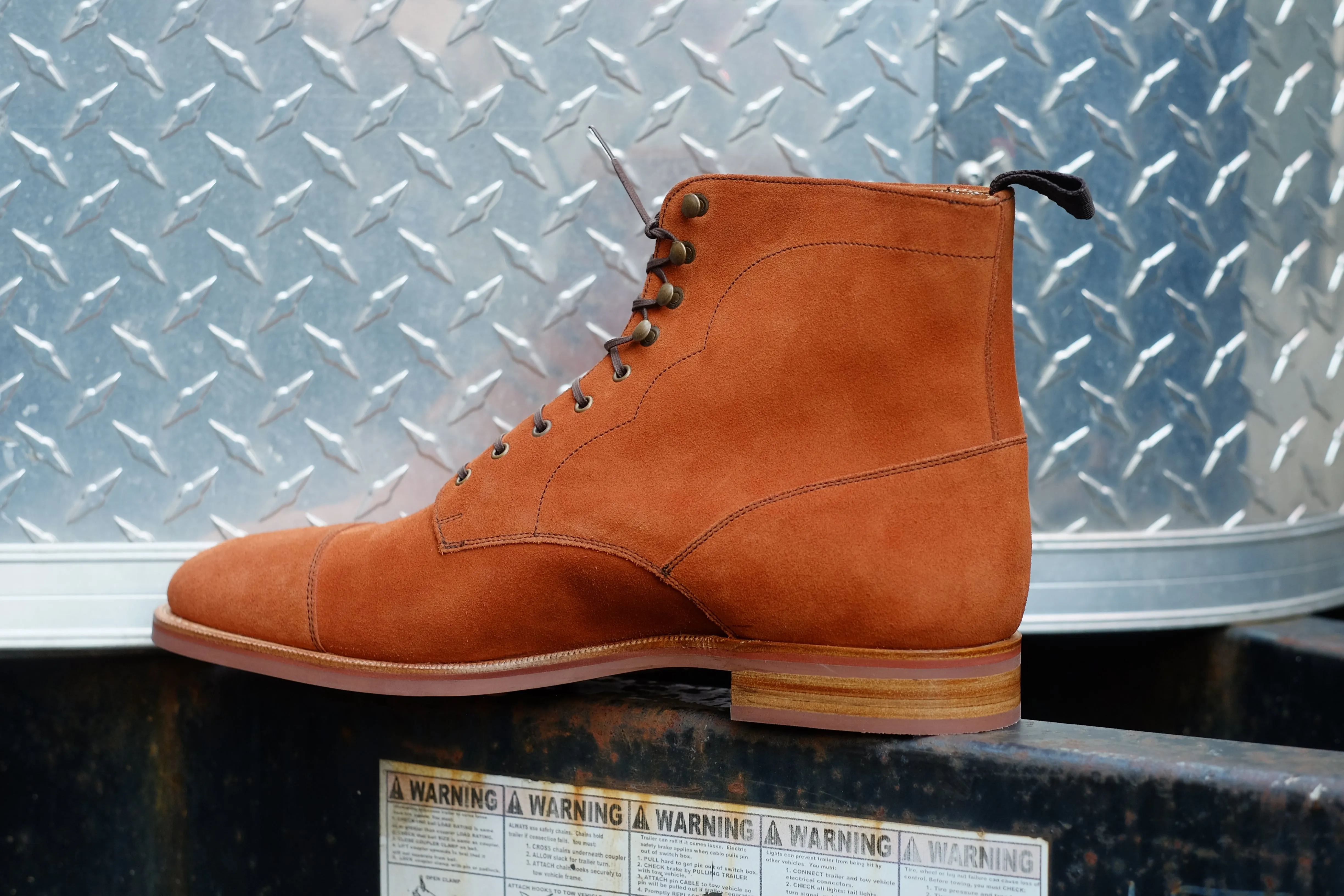 Delridge - MTO - Cinnamon Suede - TMG Last - Single Brick Country Rubber Sole