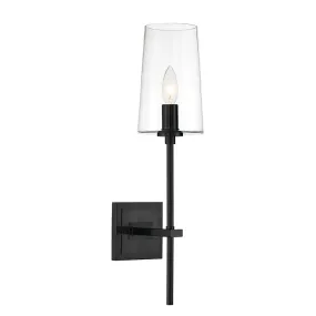 Elegant 1 Light Wall Sconce - Black