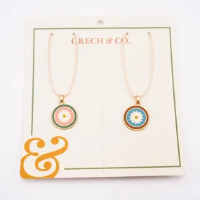 Enamel Friendship Necklace-Flower