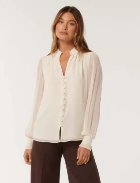 Flora Fluted Pleat Blouse