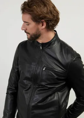 Giacca biker in pelle