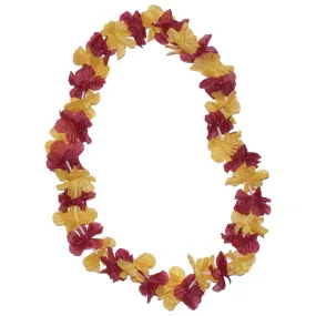 Homecoming Sports Garnet and Gold Flowered Lei