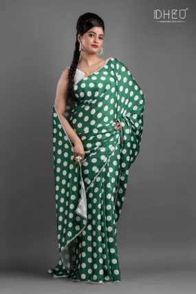 Jewel Thief -Dheu Exclusive Printed Satin Saree