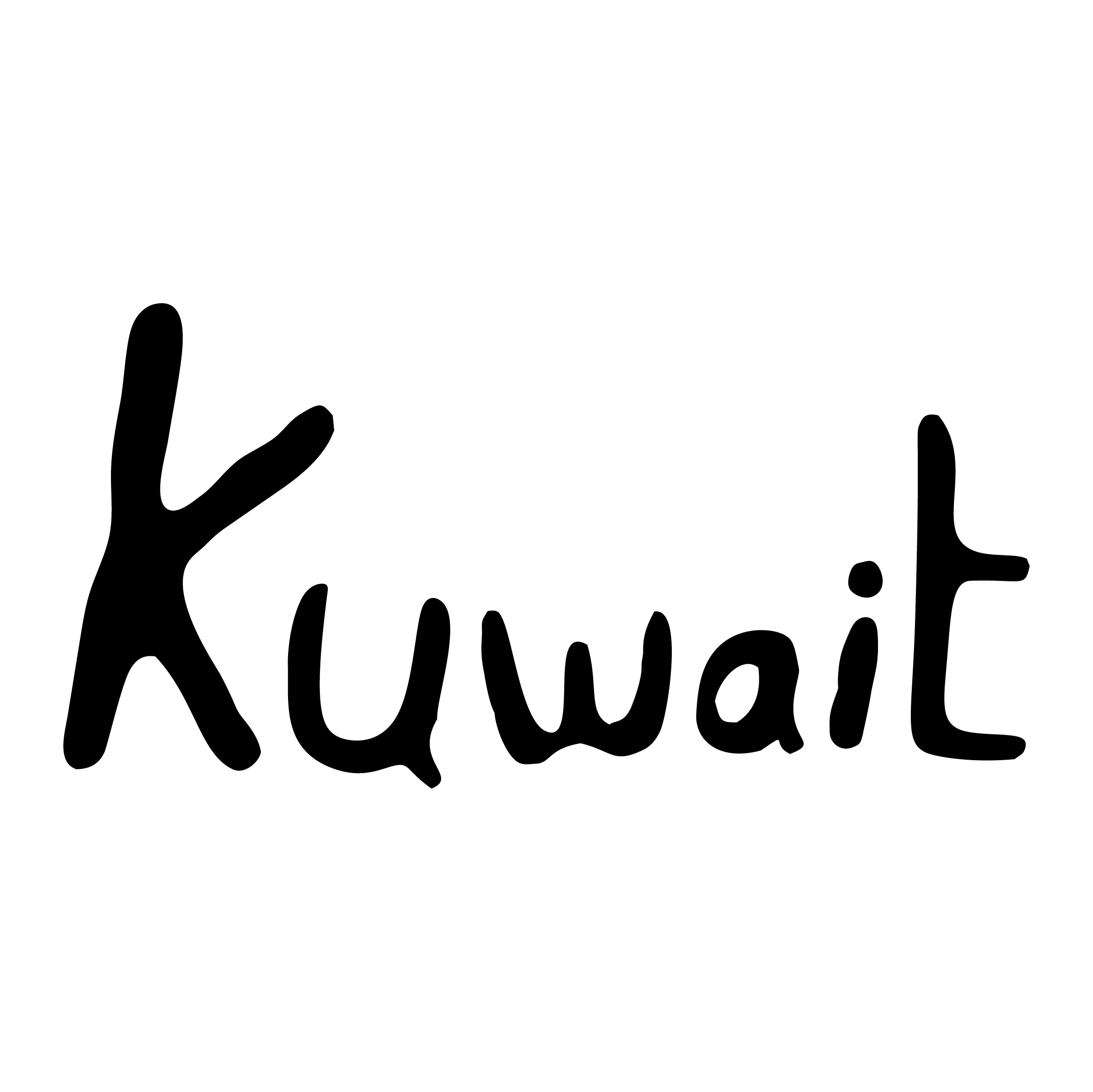 Kuwait script 'double side print' (Thick T-shirt)