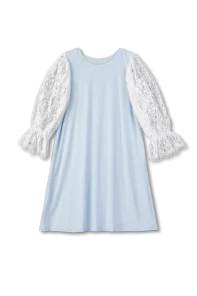 LISETTE - GIRLS' NIGHTDRESS IN LIGHT BLUE