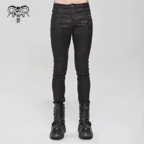 Men's Gothic Slim Fitted Metal Star Pants