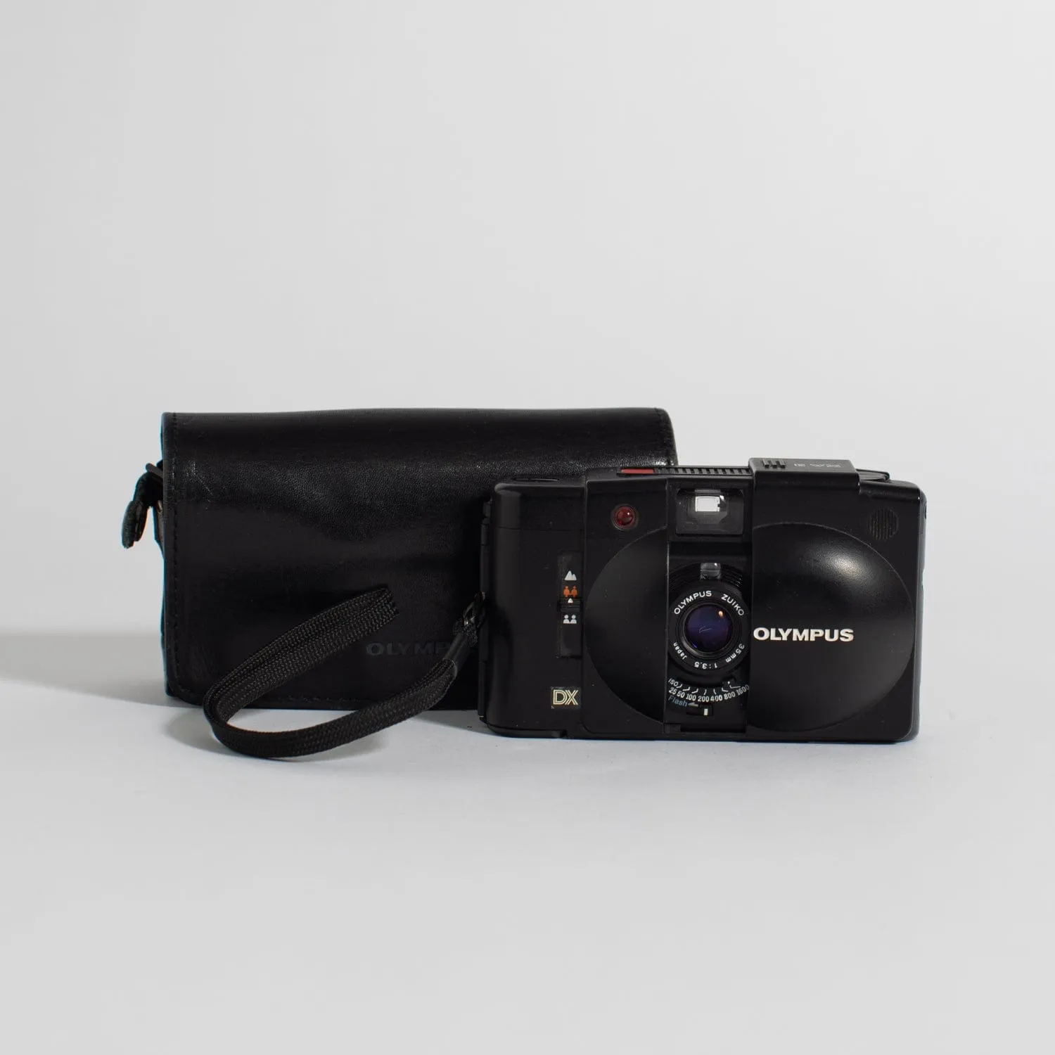 Olympus XA3 with camera pouch and A11 flash in original flash packaging