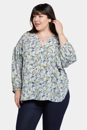 Paulina Peasant Blouse In Plus Size - Bloomington