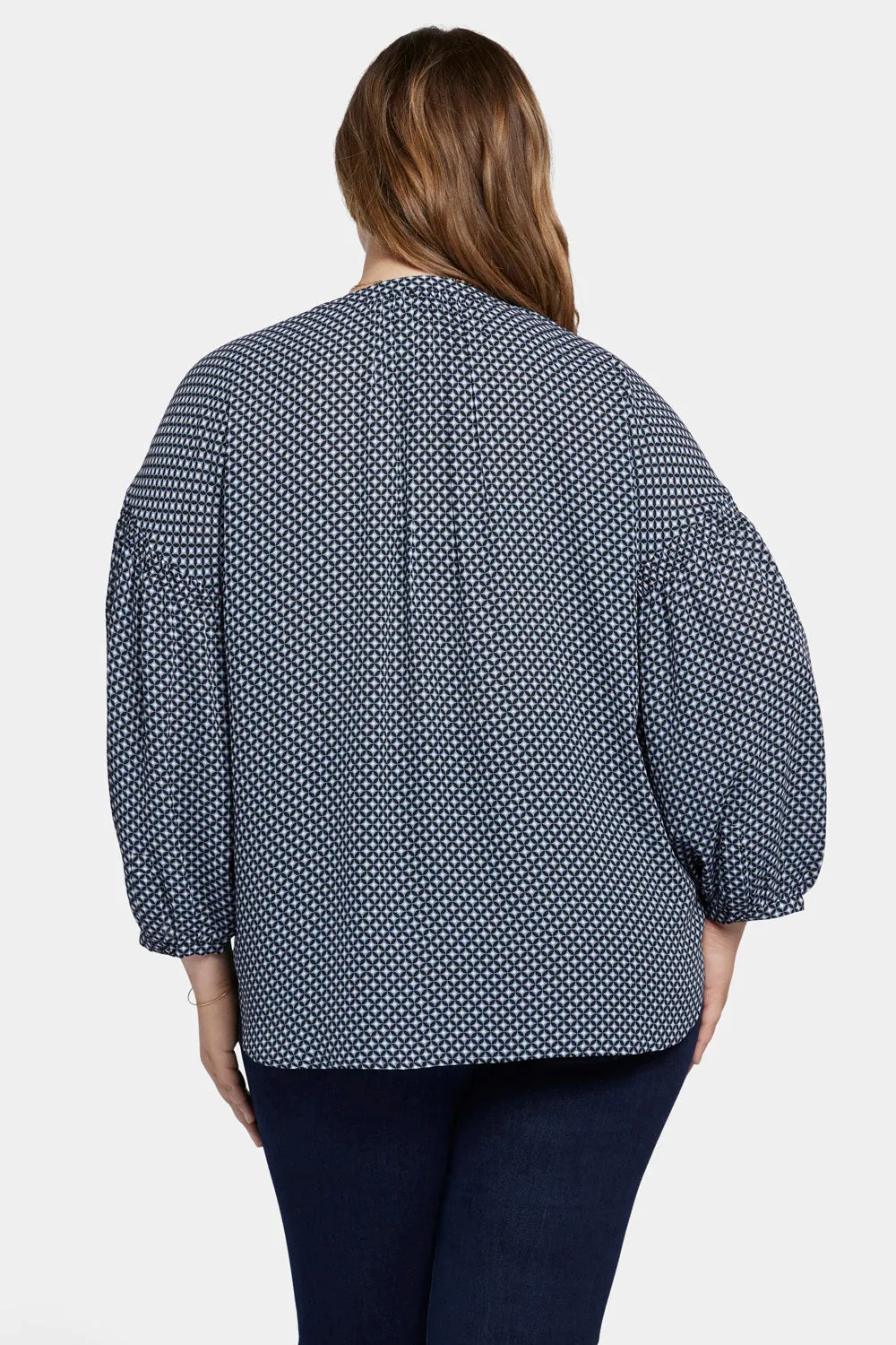 Paulina Peasant Blouse In Plus Size - Diamond Peak