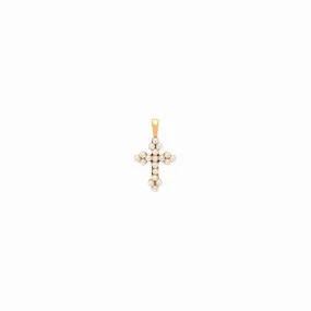 Pearl Cross Amulet