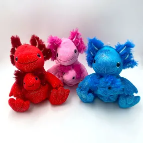 Plush Axolotl with Baby