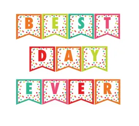 "BEST DAY EVER" Banner | Black, White and Stylish Brights Confetti | UPRINT | Schoolgirl Style