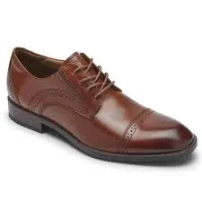 Rockport TM Office Cap Toe British Tan Men רוקפורט נעלי גברים חום