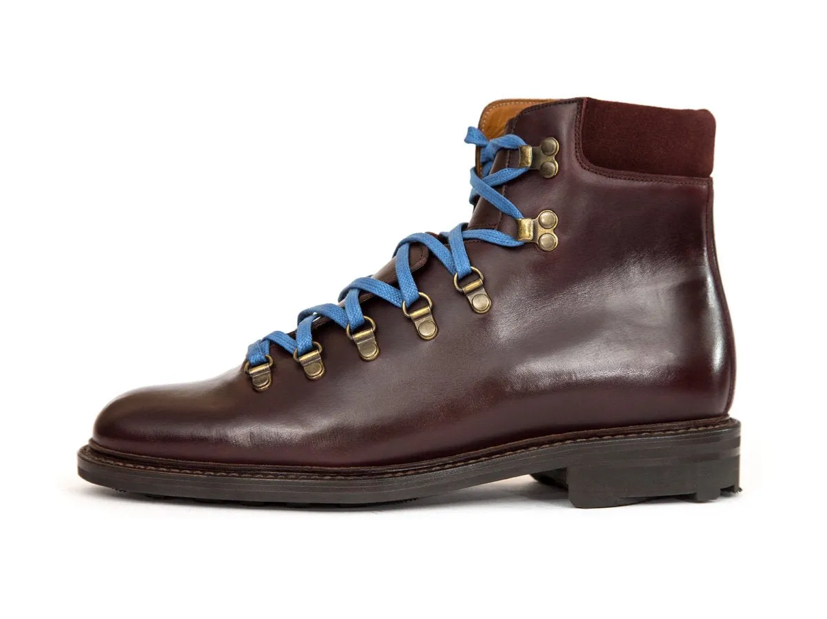 Snoqualmie - MTO - Sangria Calf / Burgundy Suede - NJF Last - Rugged Rubber Sole w/ Stormwelt