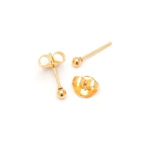 Tiny Ball Stud Earrings Gold Plated