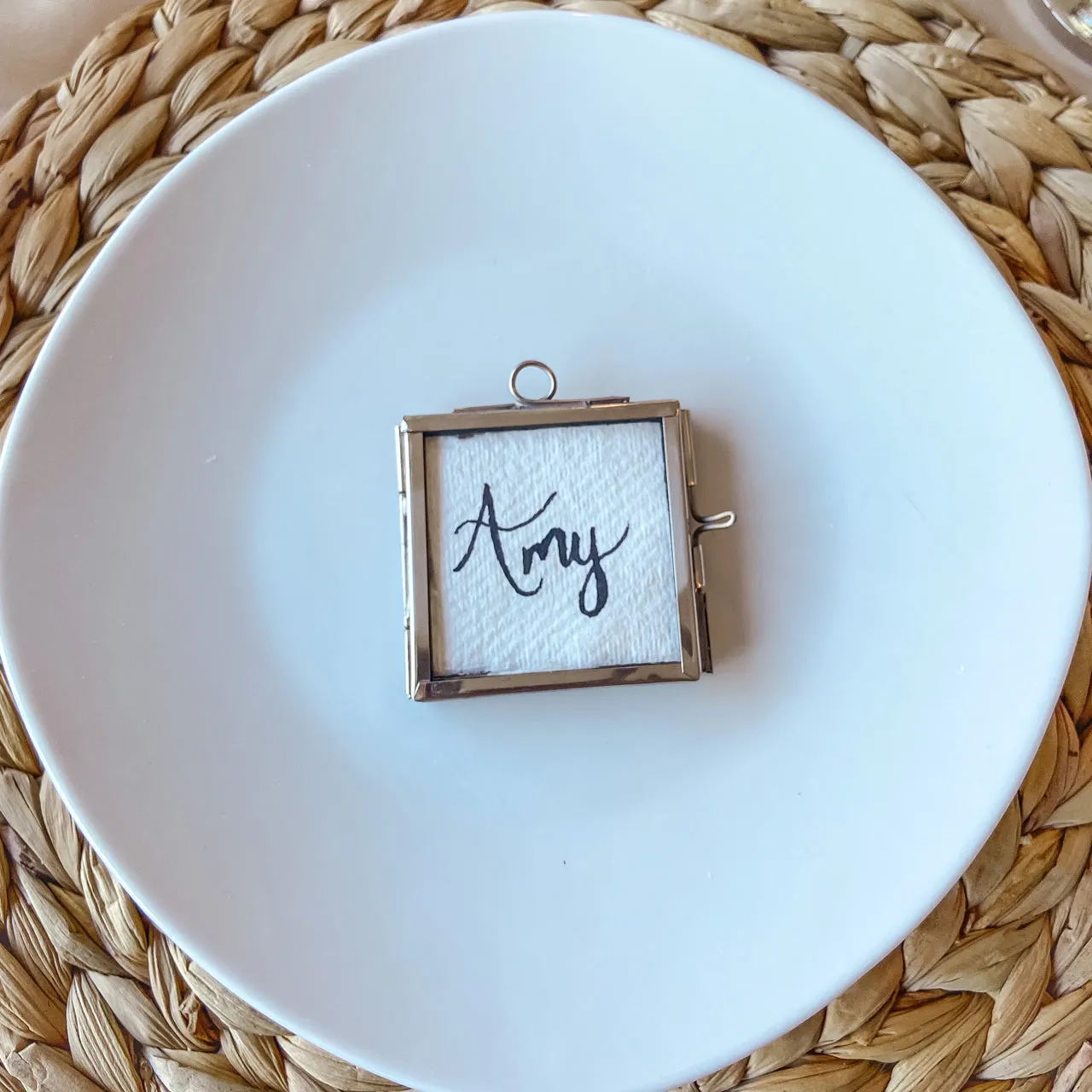 Tiny Silver Photo Frame Place Card