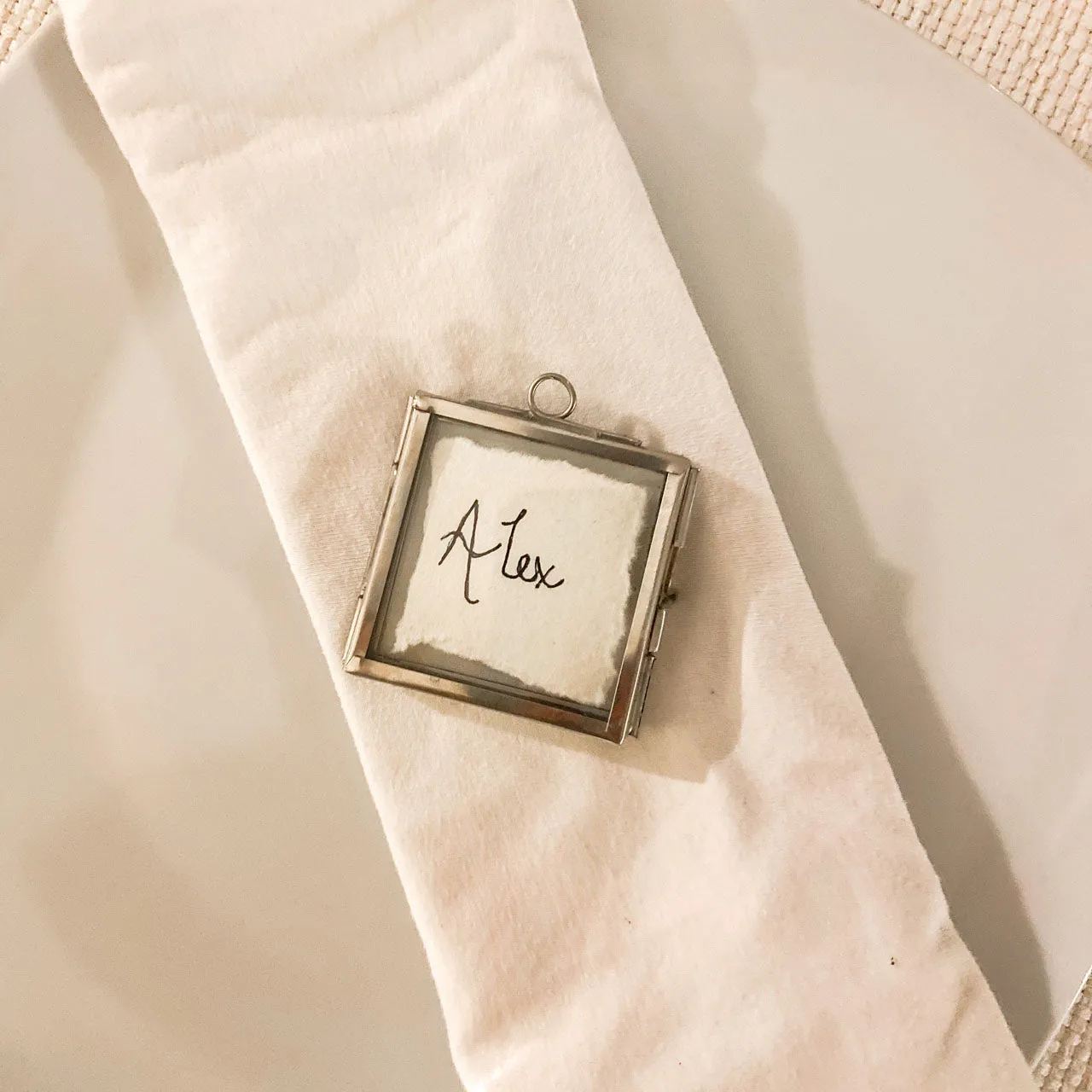 Tiny Silver Photo Frame Place Card