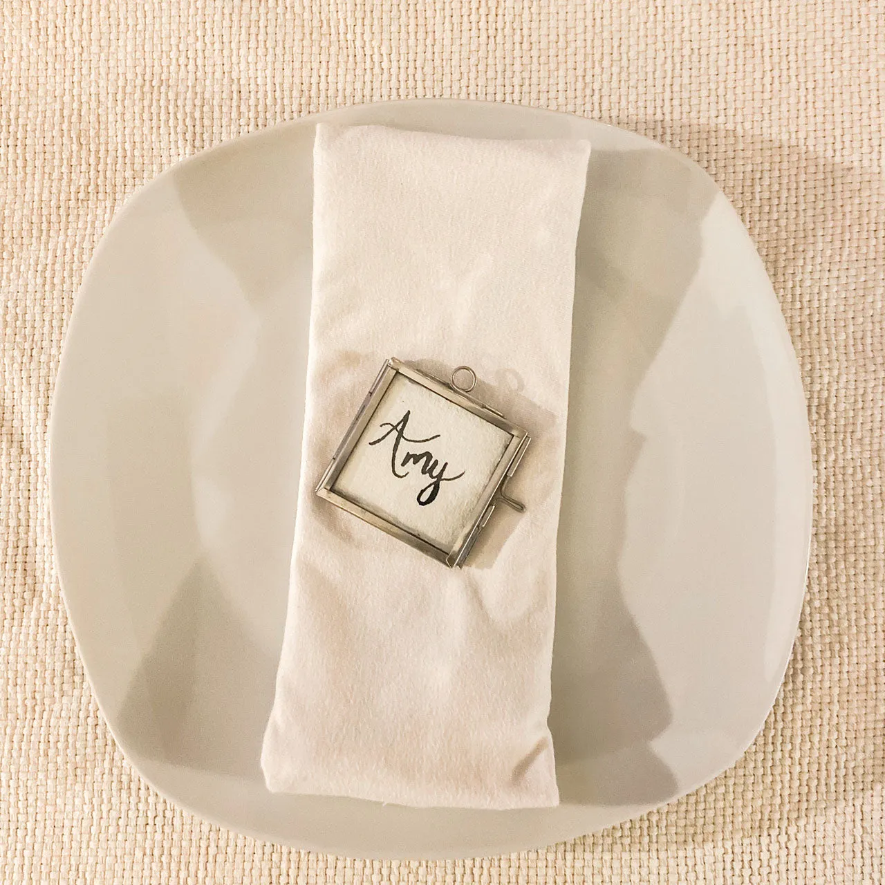 Tiny Silver Photo Frame Place Card