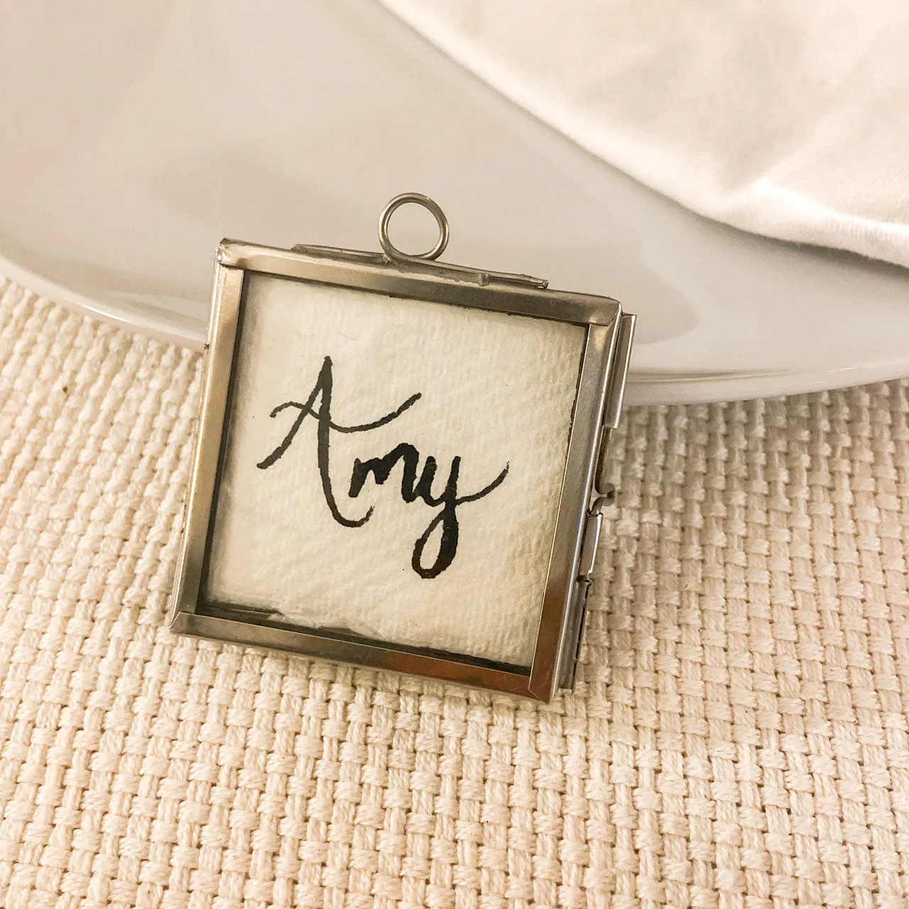 Tiny Silver Photo Frame Place Card