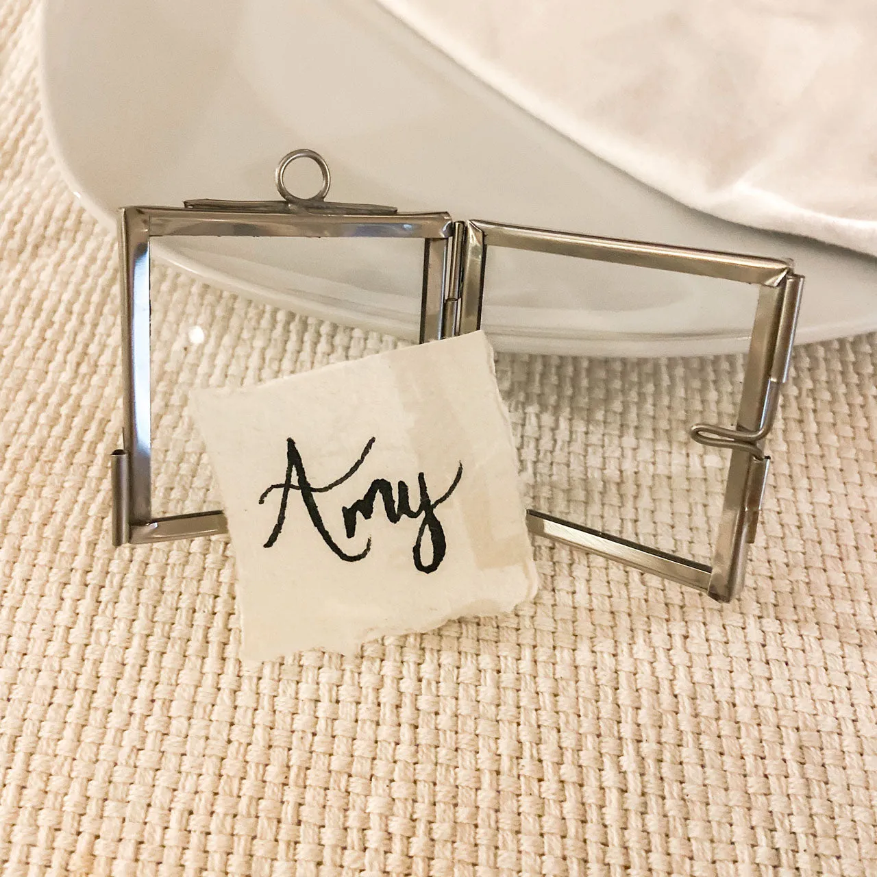 Tiny Silver Photo Frame Place Card