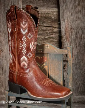 Women's Round Up Skyler Canyon Tan  w/ embroidery Western Boot 10038327